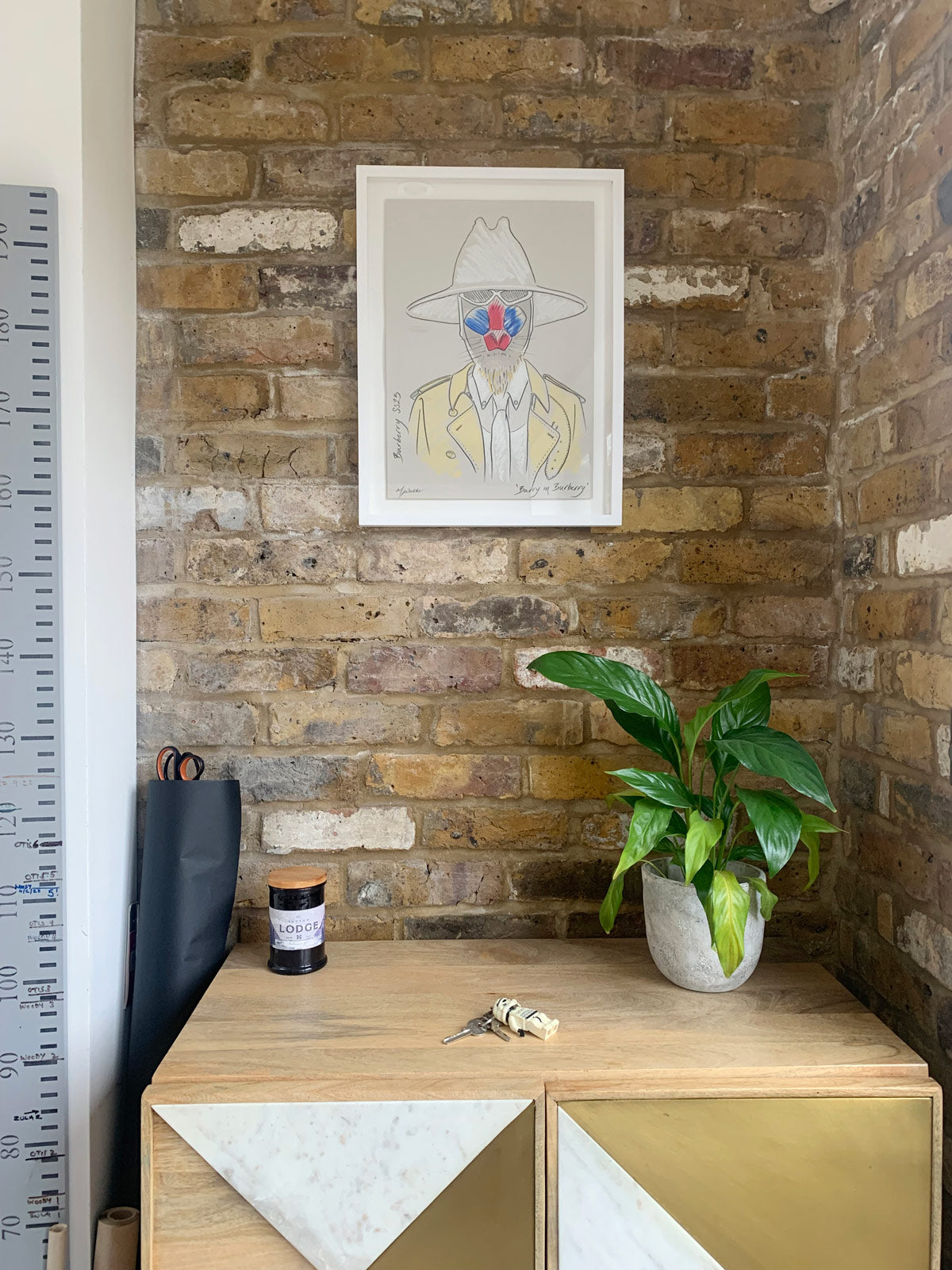 'Barry in Burberry' - Original Artwork - Framed